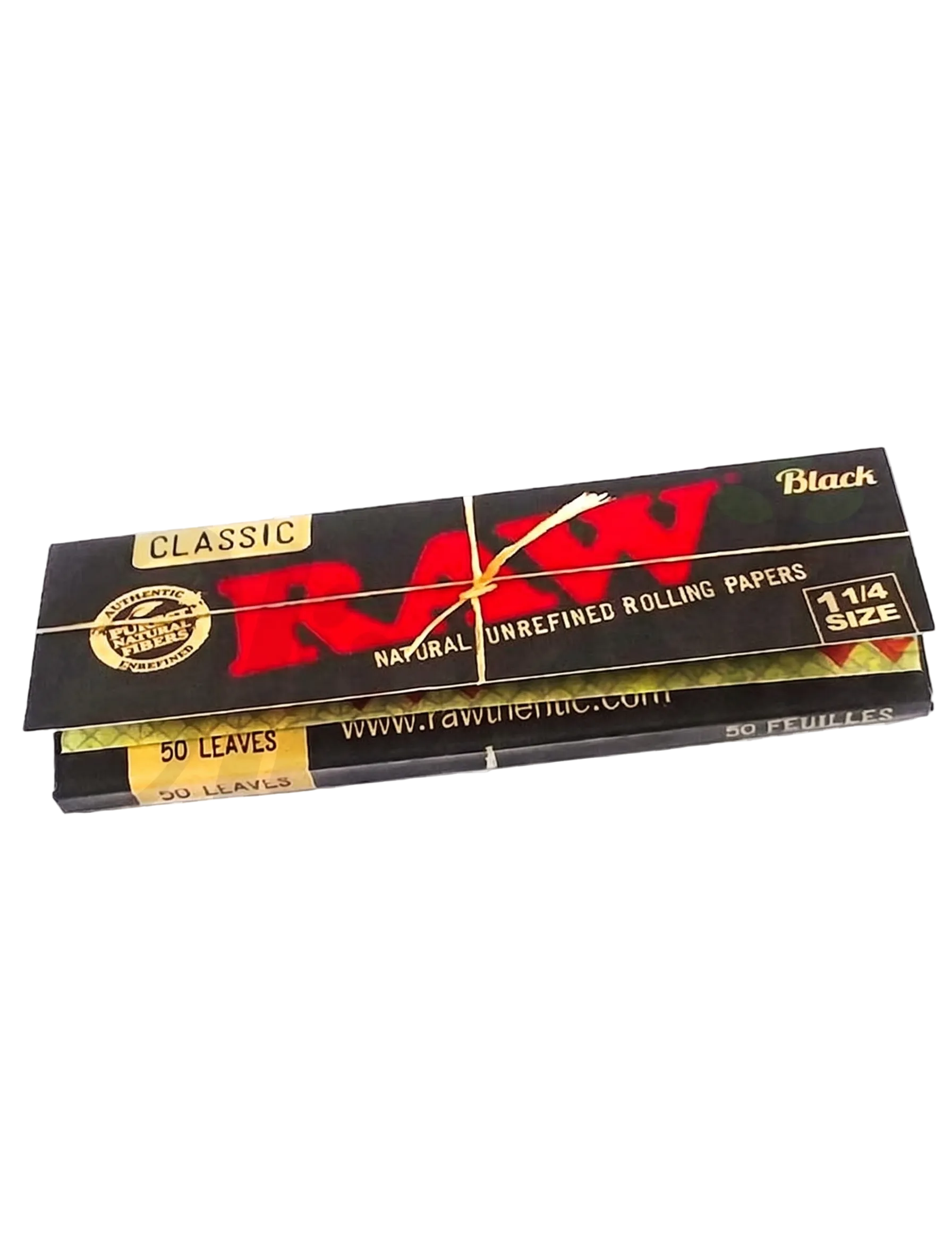 RAW BLACK 1 1⁄4 Rolling Papers